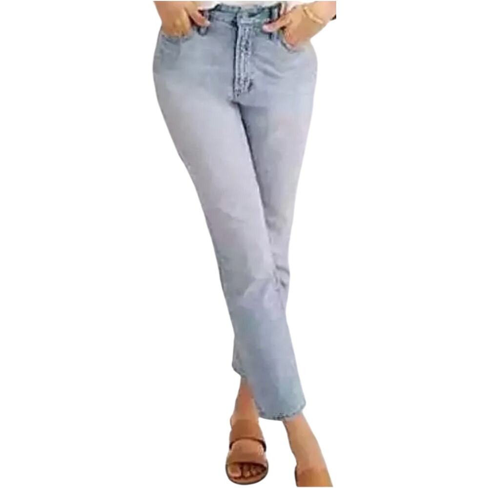 Madewell The Perfect Vintage Jeans Denim High Rise Tapered Leg Light Blue 34